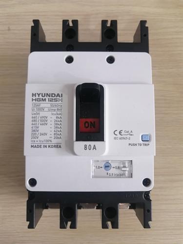 MCCB HYUNDAI 3P 80A 38kA ( HGM125H-F )
